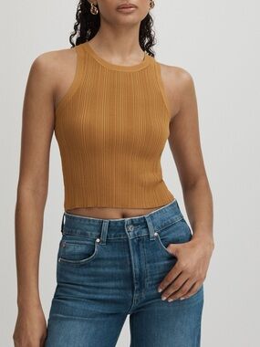 GOOD AMERICAN Ribbed Knit Tank